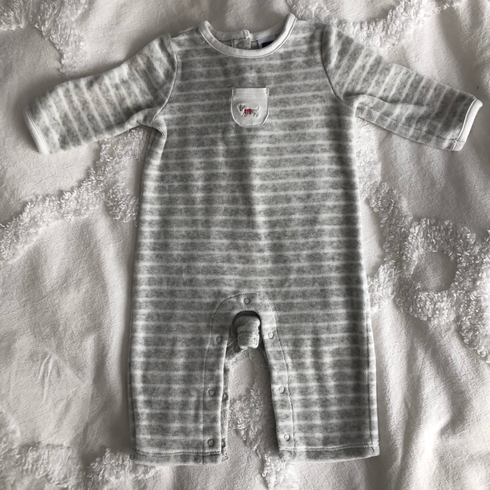 NWOT Janie And Jack Striped Romper - Velour
